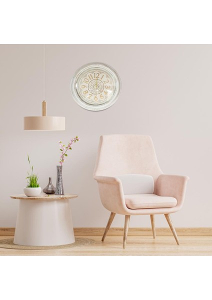 Antik Krem Eskitme Duvar Saati 57 cm HK205