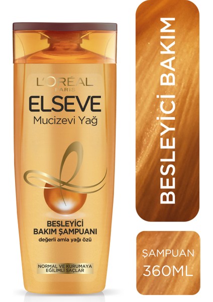 L'Oréal Paris Elseve Mucizevi Yağ Besleyici Bakım Şampuanı 360 Ml