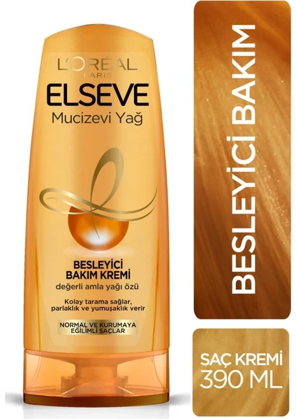 L'Oréal Paris Elseve Mucizevi Yağ Besleyici Bakım Kremi 390 Ml