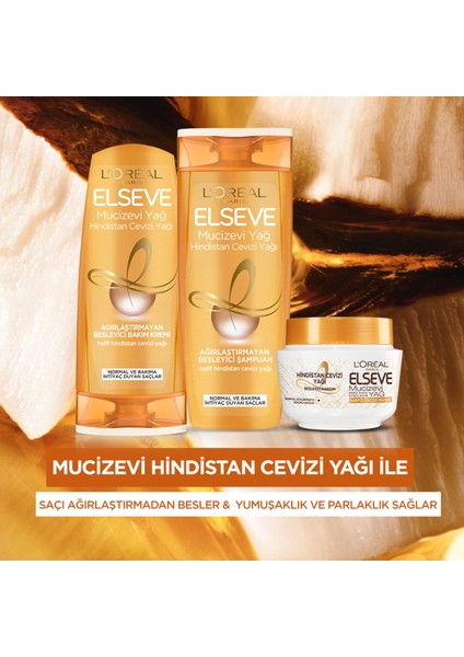 L'Oréal Paris Elseve Mucizevi Hindistan Cevizi Yağı Ağırlaştırmayan Besleyici Şampuan 450 Ml