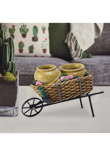 Bahçe Dekorasyonu Sarı Flowerpot Sepet Saksı Süs Dekorasyon Düzeni (Yurt Dışından)