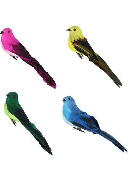 1 El Sanatları Köpük Kuşlar Figürinler Fotoğraf Proplar Bahçe Dekoru 4pcs (Yurt Dışından)