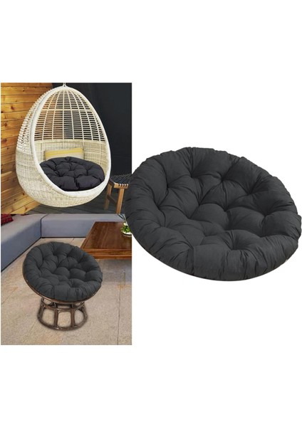 Açık Koltuk Yastık Sandalye Pedleri Kapalı Açık Rattan Sandalyeleri Hamak Siyahı, 60CM (Yurt Dışından)