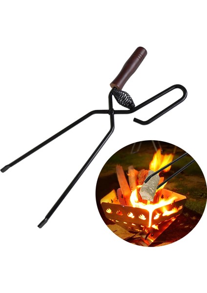 Yakacak Odun Makas Kamp Ateşi Ateş Klipsi Soba Ahşap Sap Mutfak Barbekü Şömine Ateş Açık (Yurt Dışından)