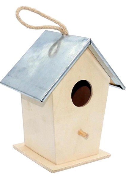 Ahşap Asılı Ev Mini Kuş Yuvası Kuş Kafesi Dinlenme Yeri Orman Evi (Yurt Dışından)