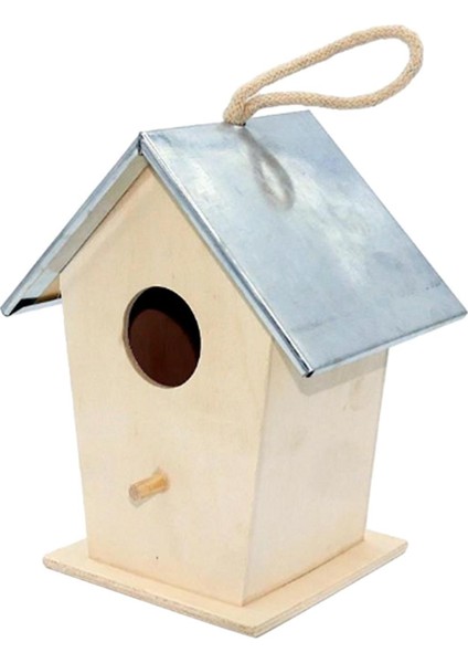 Ahşap Asılı Ev Mini Kuş Yuvası Kuş Kafesi Dinlenme Yeri Orman Evi (Yurt Dışından)