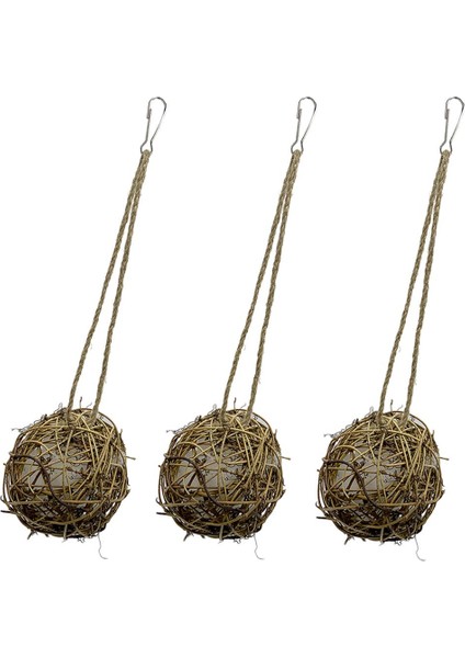 3x Globe Sinek Kuşu Nesters Rattan Balls Papağan Kuşu Yuvalama Açık Bahçe (Yurt Dışından)