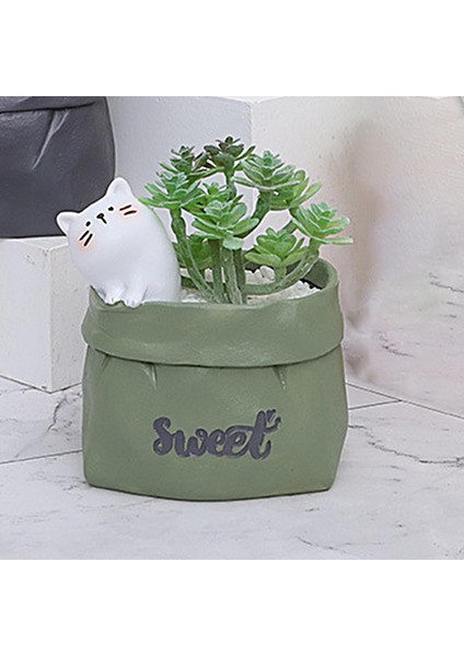 Sak Saksı Etli Ekici Sevimli Sanat Dekoru Ofis Masaüstü Kaktüs Kedi Yeşili Hayvan (Yurt Dışından) fiyatları