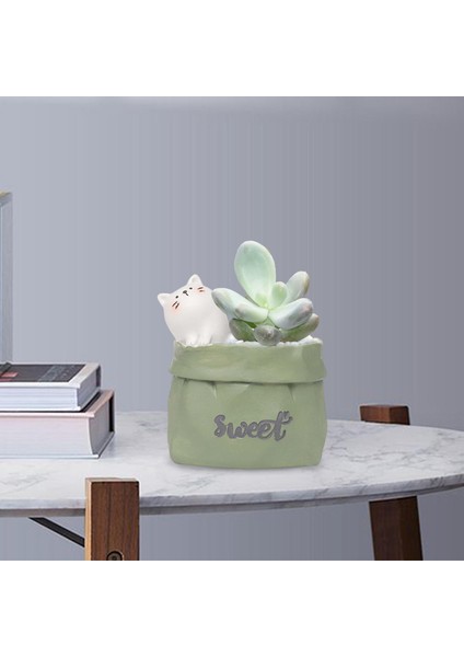 Sak Saksı Etli Ekici Sevimli Sanat Dekoru Ofis Masaüstü Kaktüs Kedi Yeşili Hayvan (Yurt Dışından) indirimleri