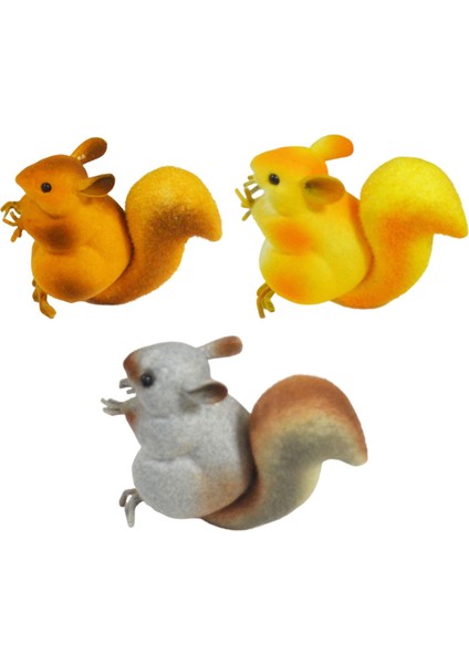 3x Köpük Peri Bahçe Squirrel Süsler Parti Iyilikleri Veranda Balkonları (Yurt Dışından)