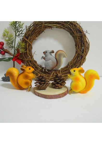 3x Köpük Peri Bahçe Squirrel Süsler Parti Iyilikleri Veranda Balkonları (Yurt Dışından)