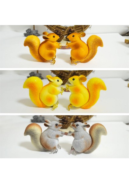 3x Köpük Peri Bahçe Squirrel Süsler Parti Iyilikleri Veranda Balkonları (Yurt Dışından)