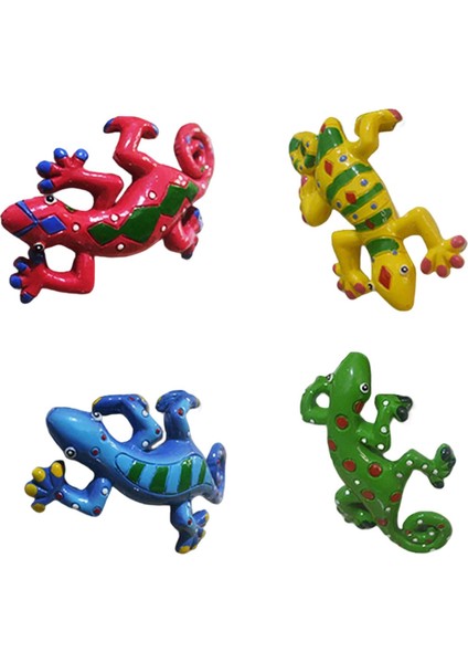 4pcs Gecko Dekor Asma Dekorasyonlar Bahçe Heykelleri Çekme Çimen (Yurt Dışından)