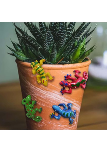 4pcs Gecko Dekor Asma Dekorasyonlar Bahçe Heykelleri Çekme Çimen (Yurt Dışından) indirimleri