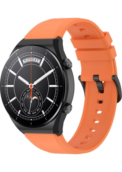Xiaomi Için 22MM Silikon Saat Bandı S1 Turuncu (Yurt Dışından) fırsatları