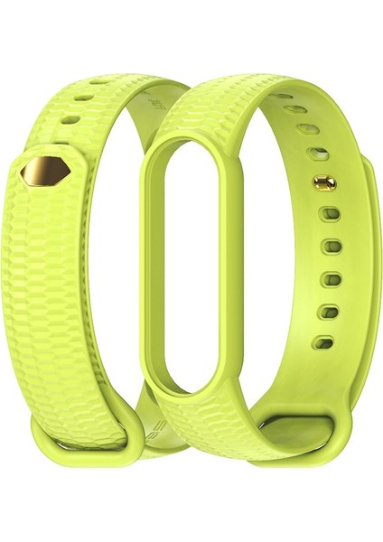 Xiaomi Mi Band 5/6/7 Çim Yeşili Için Silikon Saat Bandı (Yurt Dışından)