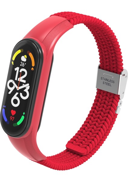 Xiaomi Mi Band 7 Kırmızı Için Naylon Örgülü Saat Bandı (Yurt Dışından) fiyatları