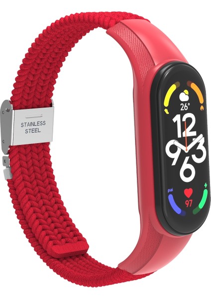 Xiaomi Mi Band 7 Kırmızı Için Naylon Örgülü Saat Bandı (Yurt Dışından) modelleri