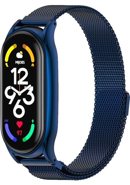 Xiaomi Mi Band 7/7 Nfc Blue Için Milan Manyetik Saat Bandı (Yurt Dışından)