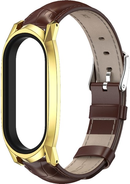 Xiaomi Mi Band 7/7 Nfc Bambu Kahve Siyahı Için Üst Kat Cowhide Watch Band (Yurt Dışından) modelleri