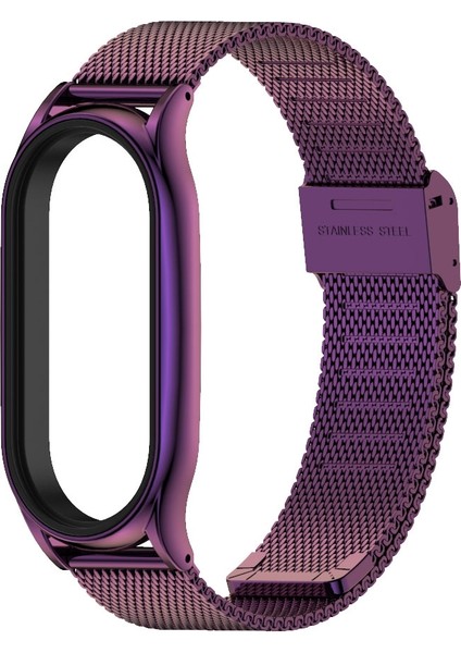 Milan Buckle Plus Xiaomi Mi Band 7/7 Nfc Mor Için Watch Band (Yurt Dışından) modelleri