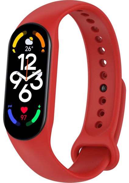 Xiaomi Mi Band 7 Kırmızı Için Silikon Izleme Bandı (Yurt Dışından)