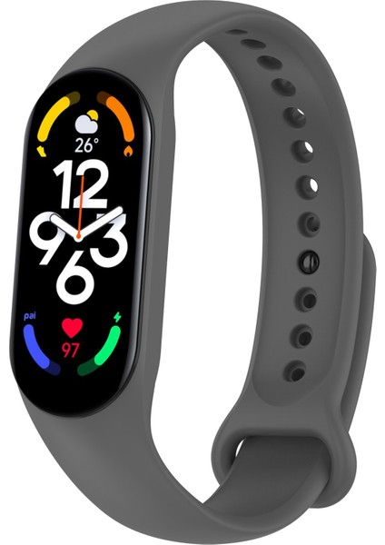 Xiaomi Mi Band 7 Platinum Gray Için Silikon Saat Band (Yurt Dışından)