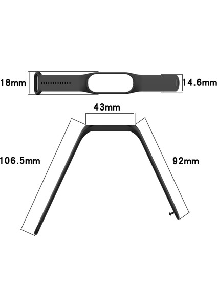 Xiaomi Mi Band 7 Platinum Gray Için Silikon Saat Band (Yurt Dışından)