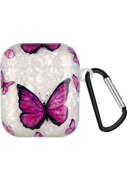 1/2 Mor Kelebek Için Kanca ile Boyalı Kulaklık Çantası (Yurt Dışından)