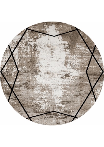 Dijital Baskılı Kaymaz Taban Yıkanabilir Yuvarlak Salon Halısı ve Mutfak Halısı NHY-HT-696