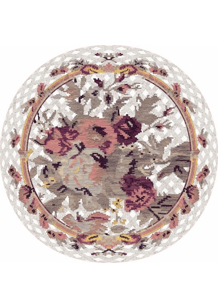 Dijital Baskılı Kaymaz Taban Yıkanabilir Yuvarlak Salon Halısı ve Mutfak Halısı NHY-HT-451