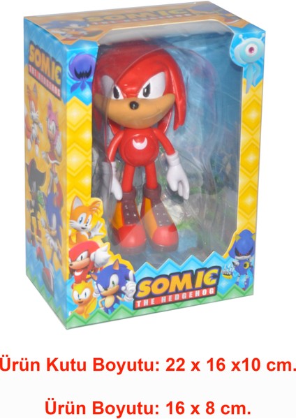 ES928-1 Sonic Hedgehog Eklemli Koleksiyon Figür Oyuncak Ekidne Knuckles Büyük Boy 16 Cm. indirimleri