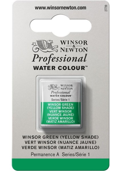 : Professional Tam Tablet Suluboya : Winsor Green (Yellow Shade) 719 S.1