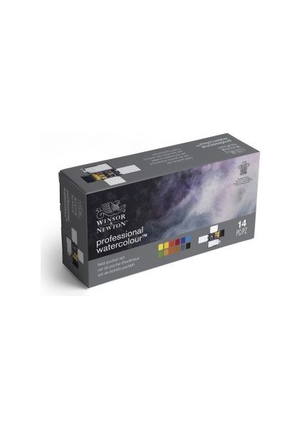 : Professional Yarım Tablet Suluboya Seti : 12 Renk (Kır Tipi)