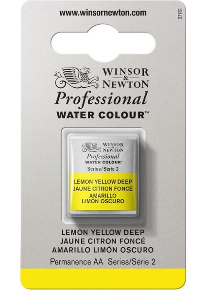 : Professional Yarım Tablet Suluboya : Lemon Yellow Deep 348 S.2