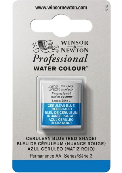 : Professional Yarım Tablet Suluboya : Cerulean Blue (Red Shade) 140 S.3