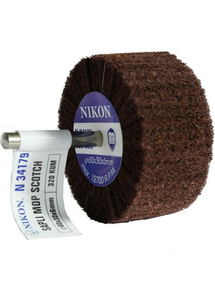 N34179 Saplı Mop Non Woven Zımpara