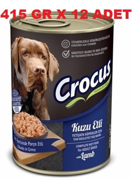Yetişkin Köpek Kuzu Etli Yaş Mama 400GR x 12