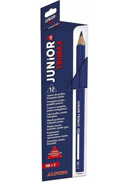 Alpino Trimax Kurşun Kalem (Jumbo Alıştırma Kalemi) 12 Adet