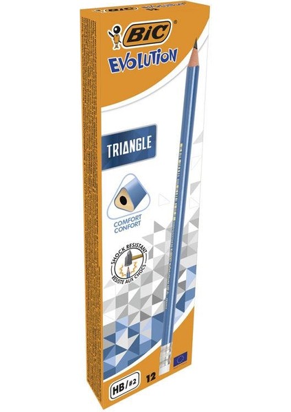 Bic Evolution Üçgen Silgili Kurşun Kalem 12'li Kutu