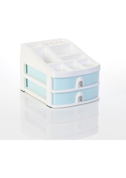 Ops Co 7200 2 Çekmeceli Masaüstü Organizer Pastel Mavi
