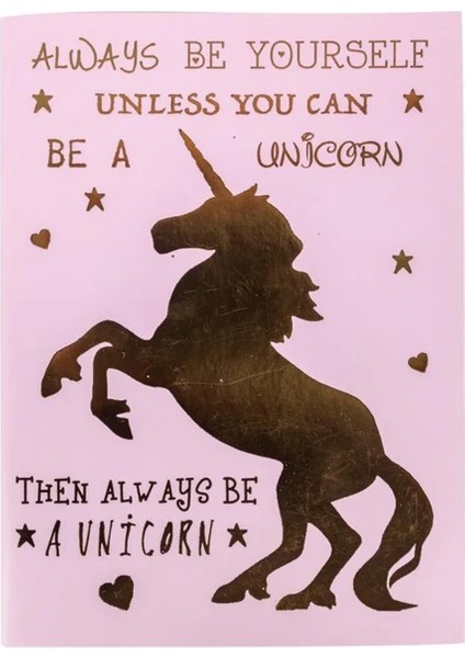 Unicorn Altın Çizgisiz Not Defteri fiyatları