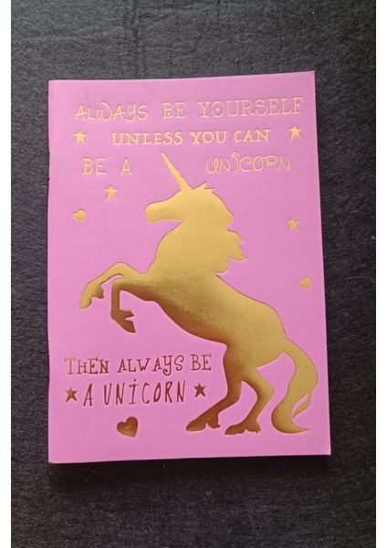 Unicorn Altın Çizgisiz Not Defteri fırsatları