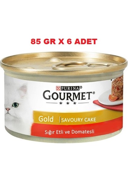 Gourmet Savoury Cake Sığır Etli Domatesli 85 gr x 6