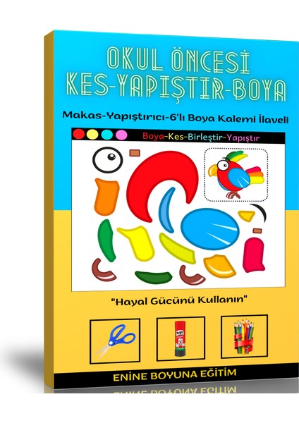 Okul Öncesi Kes Yapıştır Boya