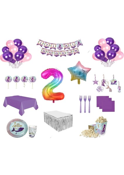 Deniz Kızı Doğum Günü Seti 2 Yaş