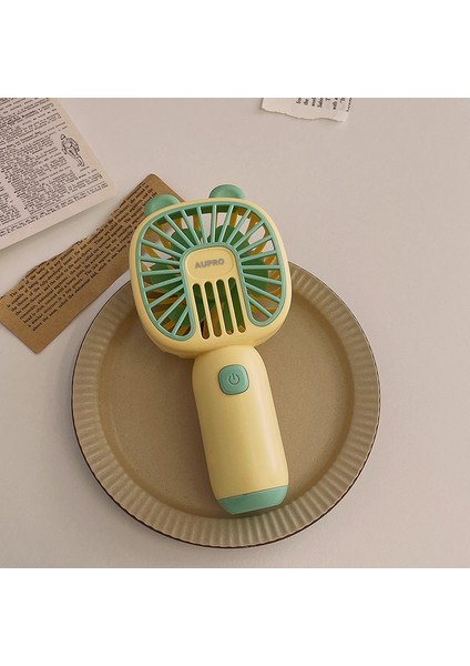 USB Mini Sessiz El Tipi Fan - Sarı (Yurt Dışından)