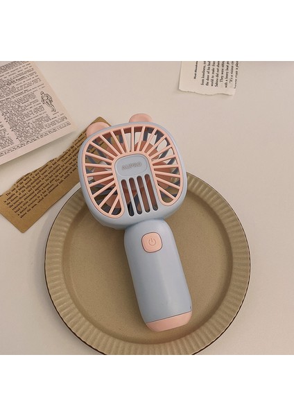 USB Mini Sessiz El Tipi Fan - Açık Mavi (Yurt Dışından)