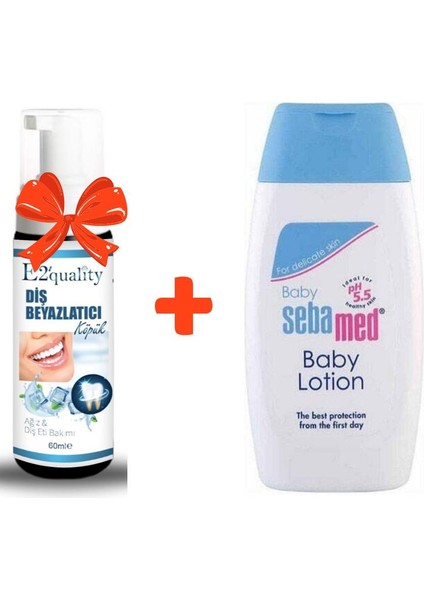 E2'quality Diş Beyazlatıcı Köpük + Sebamed Bebek Losyonu 200 ml