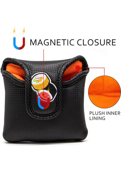 Golf Putter Head Cover Club Head, Erkekler İçin Dayanıklı Korumayı Kapaklar Siyah (Yurt Dışından) indirimleri